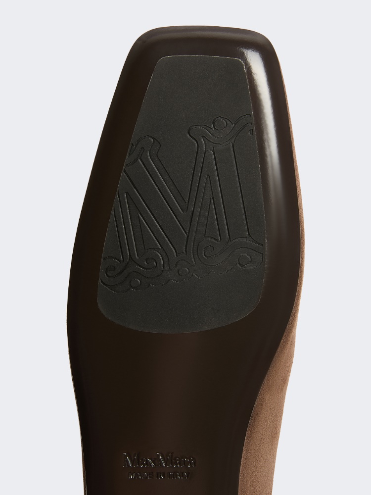 Split-leather mules - DARK BROWN - 4