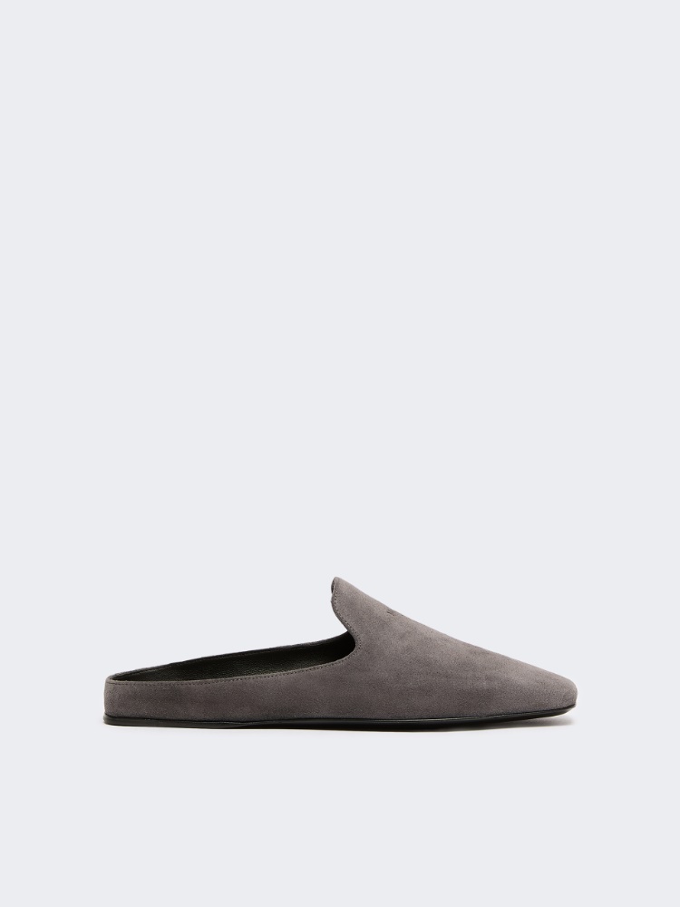 Split-leather mules - MEDIUM GREY