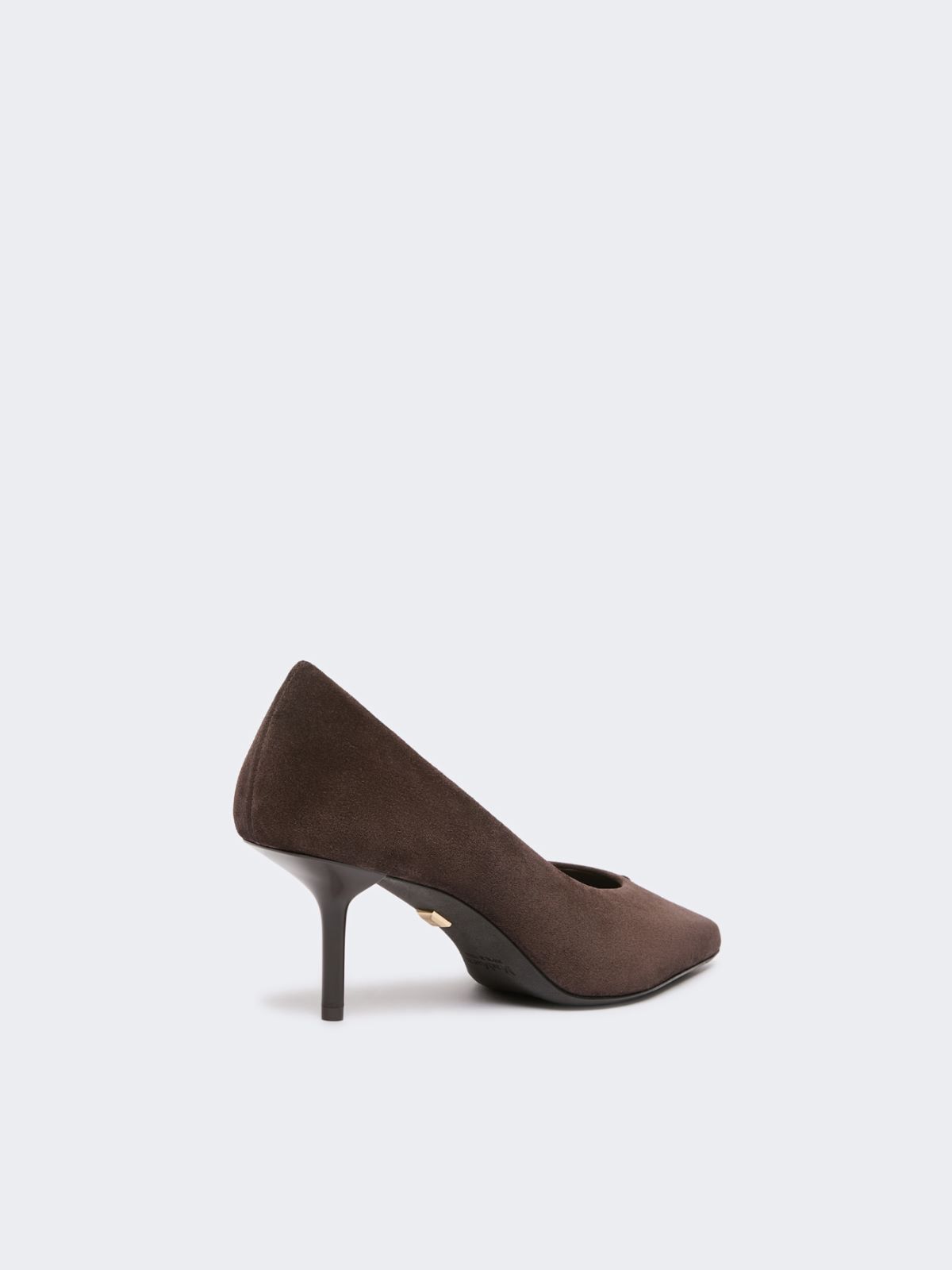 Split calf leather court shoes - DARK BROWN - Max Mara - 3