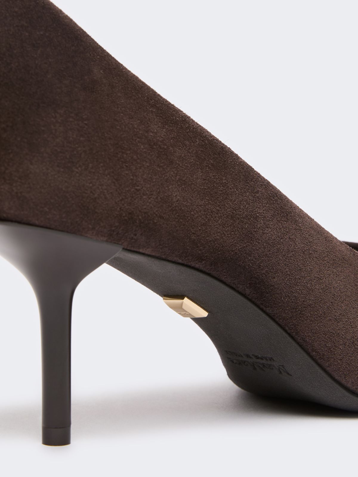 Pumps aus Kalbs-Spaltleder - DUNKELBRAUN - Max Mara - 4