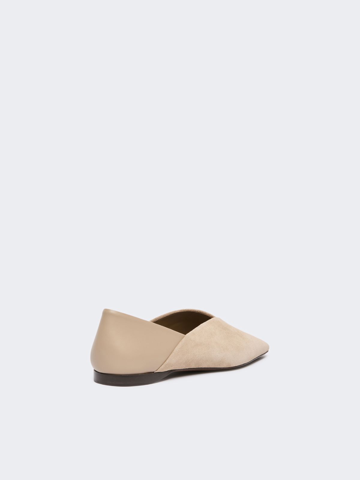 Split leather and nappa leather ballet flats - BEIGE - Max Mara - 3
