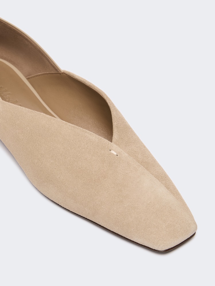 Ballerinas aus Spaltleder und Nappaleder - BEIGE - Max Mara - 3