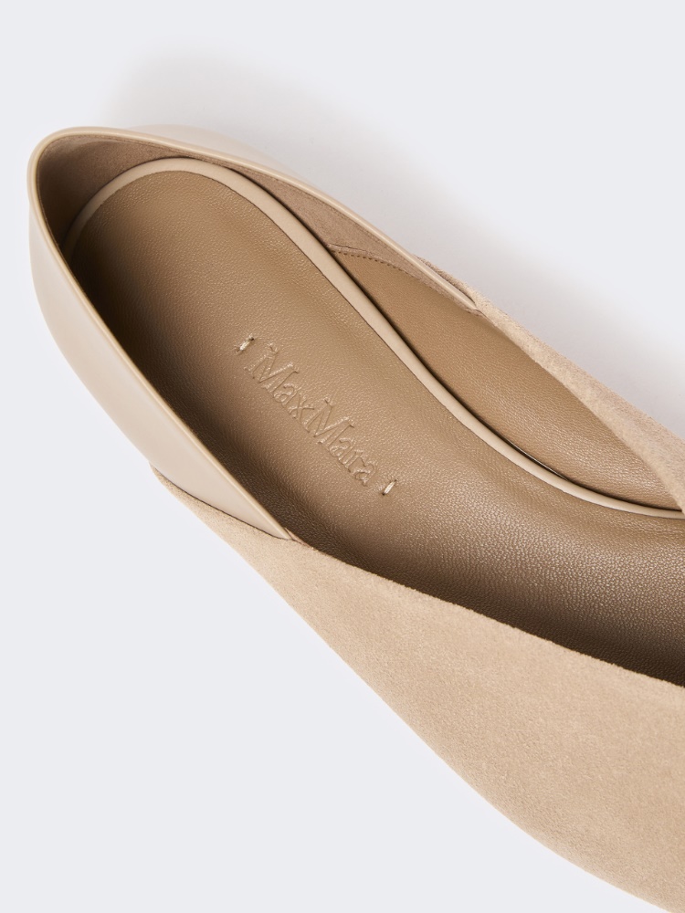 Ballerinas aus Spaltleder und Nappaleder - BEIGE - Max Mara - 4