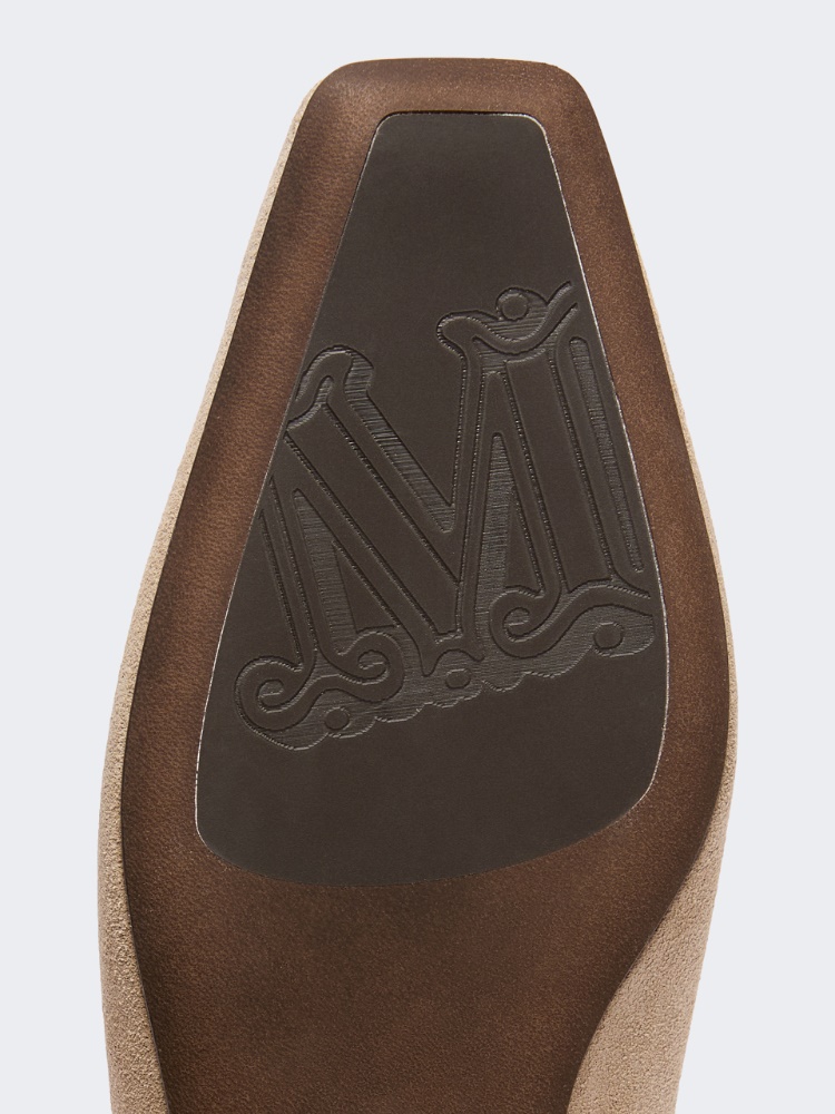 Ballerinas aus Spaltleder und Nappaleder - BEIGE - Max Mara - 5