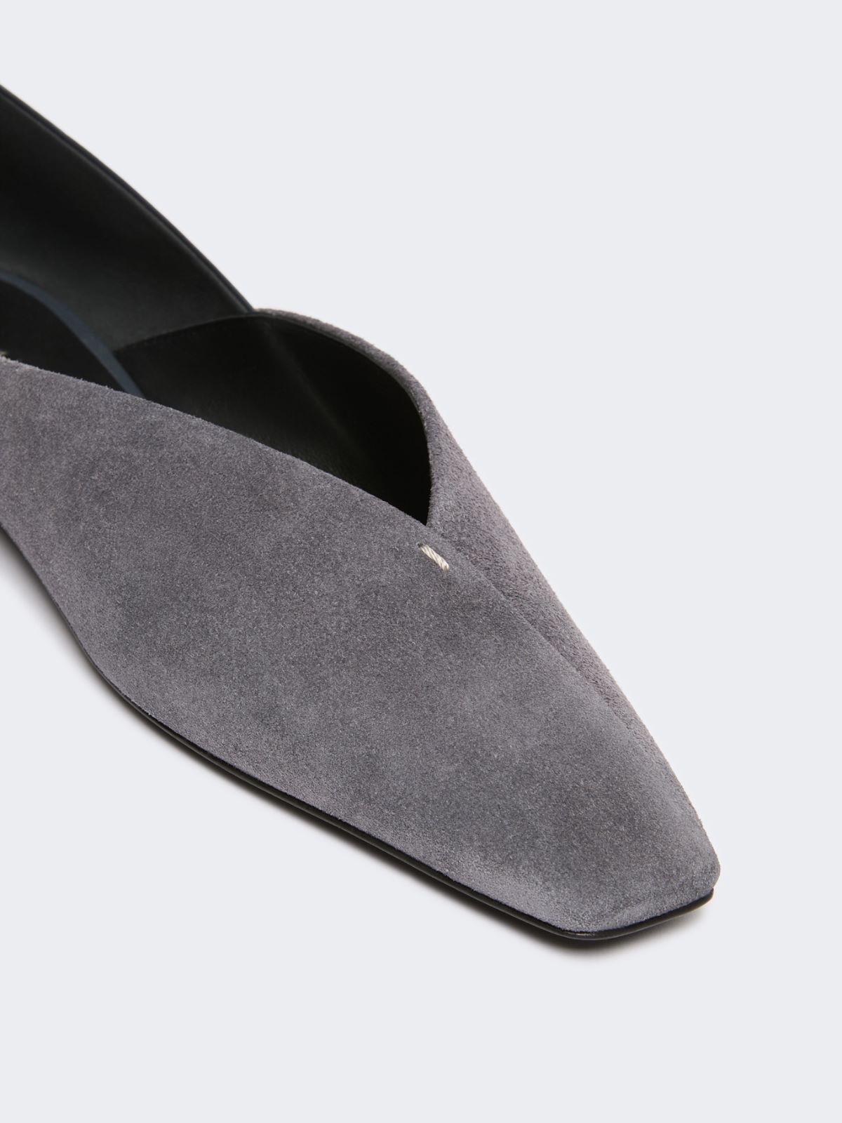 Ballerinas aus Spaltleder und Nappaleder - MITTELGRAU - Max Mara - 3
