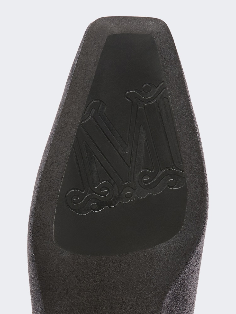 Ballerinas aus Spaltleder und Nappaleder - MITTELGRAU - Max Mara - 5