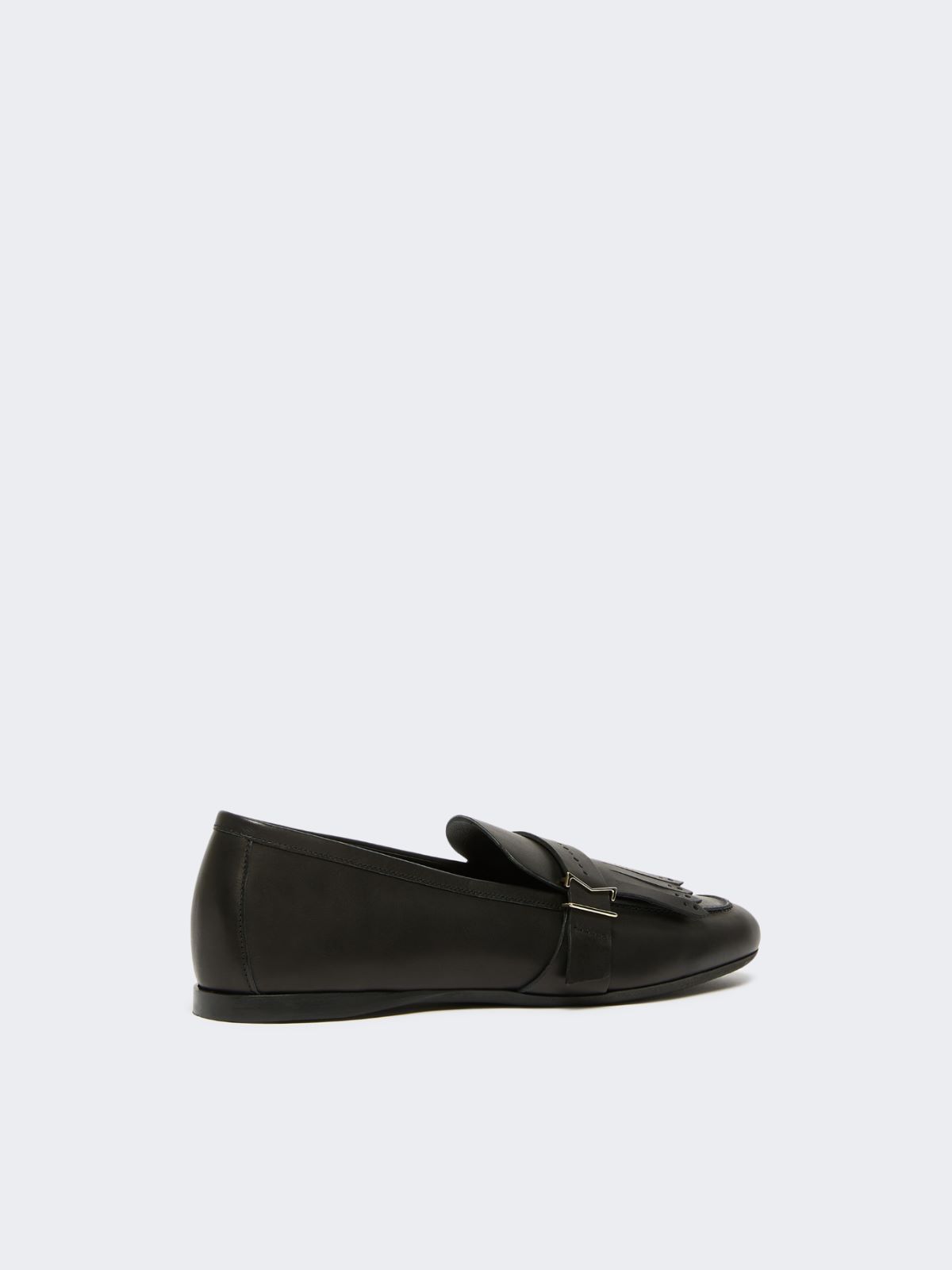 Leather loafers with fringe - BLACK - Max Mara - 3