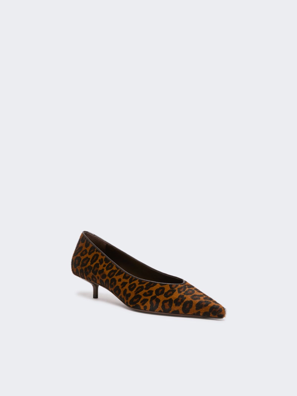 Haircalf and nappa leather low court shoes - CAMEL - Max Mara - 2