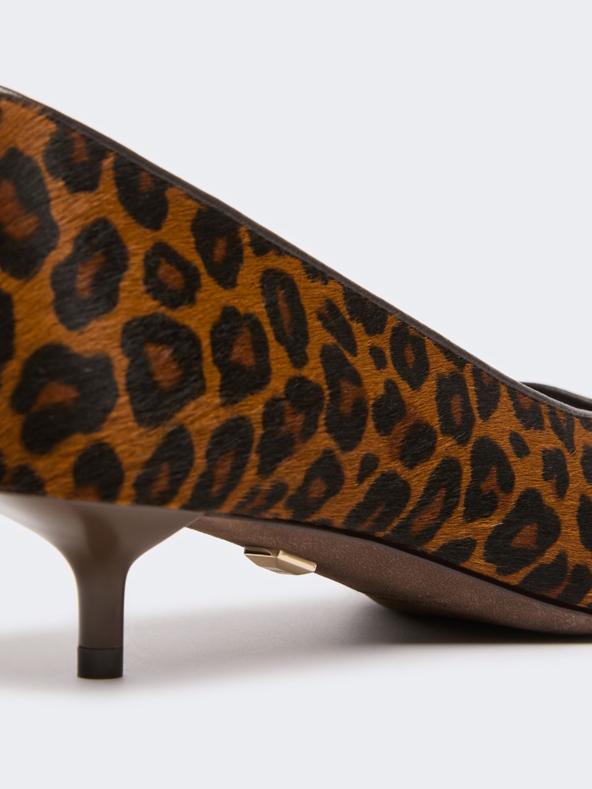 Haircalf and nappa leather low court shoes - CAMEL - Max Mara - 5