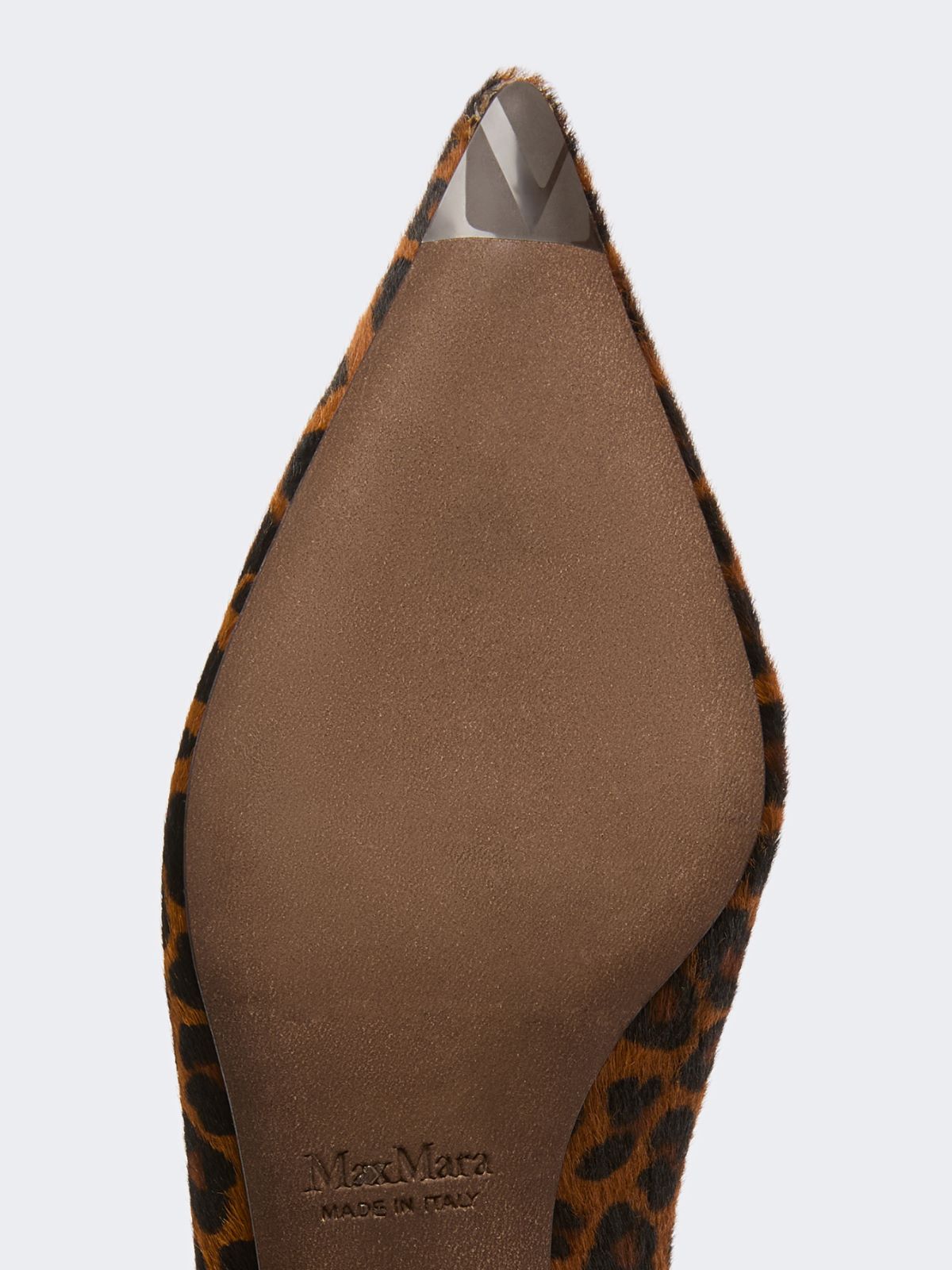 Haircalf and nappa leather low court shoes - CAMEL - Max Mara - 6