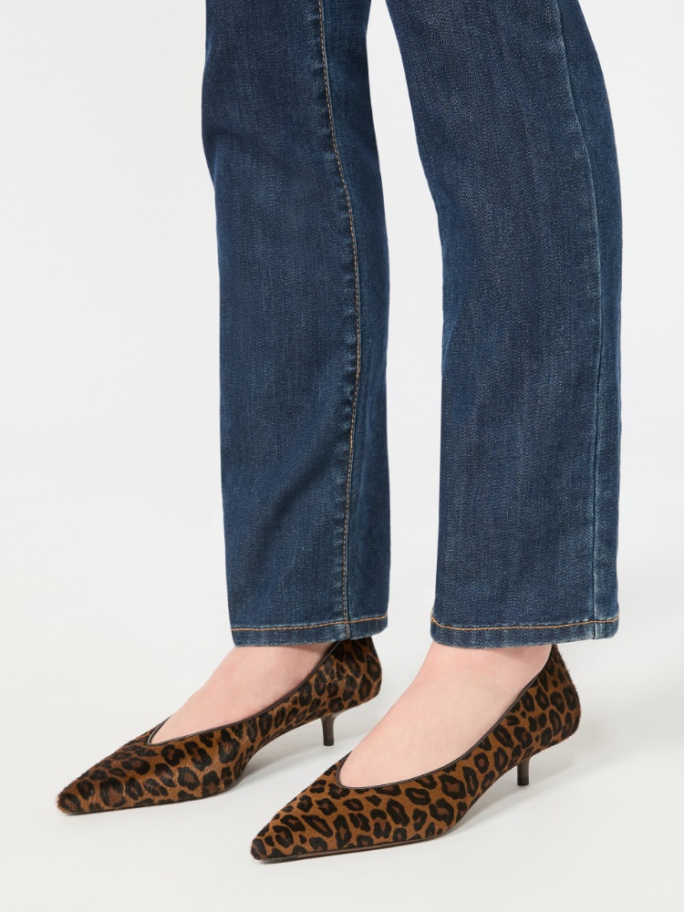 Haircalf and nappa leather low court shoes - CAMEL - Max Mara - 7