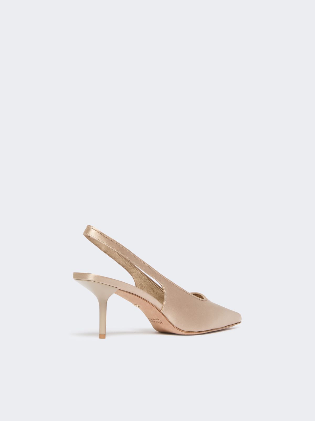 Viscose and silk satin slingbacks - POWDER - Max Mara - 3