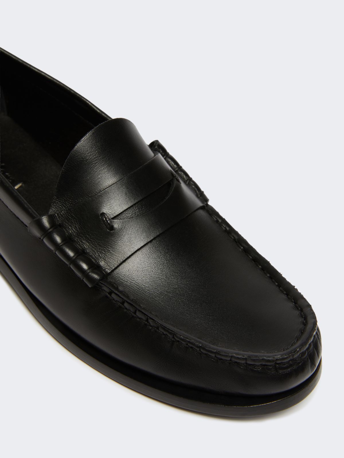 Classic leather moccasins - BLACK - 3