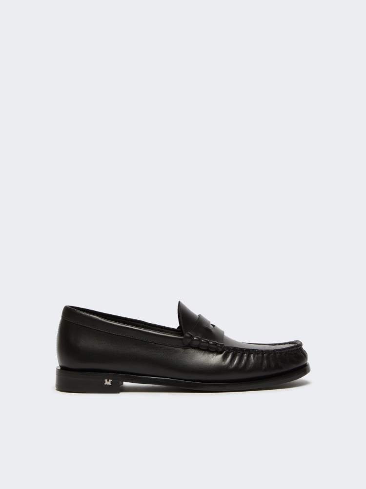Classic leather moccasins - BLACK - 1