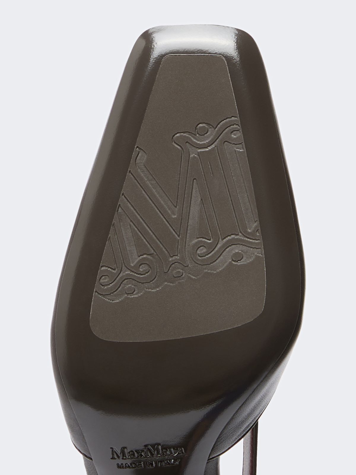 Nappa leather cut-out brogues - DARK BROWN - Max Mara - 4