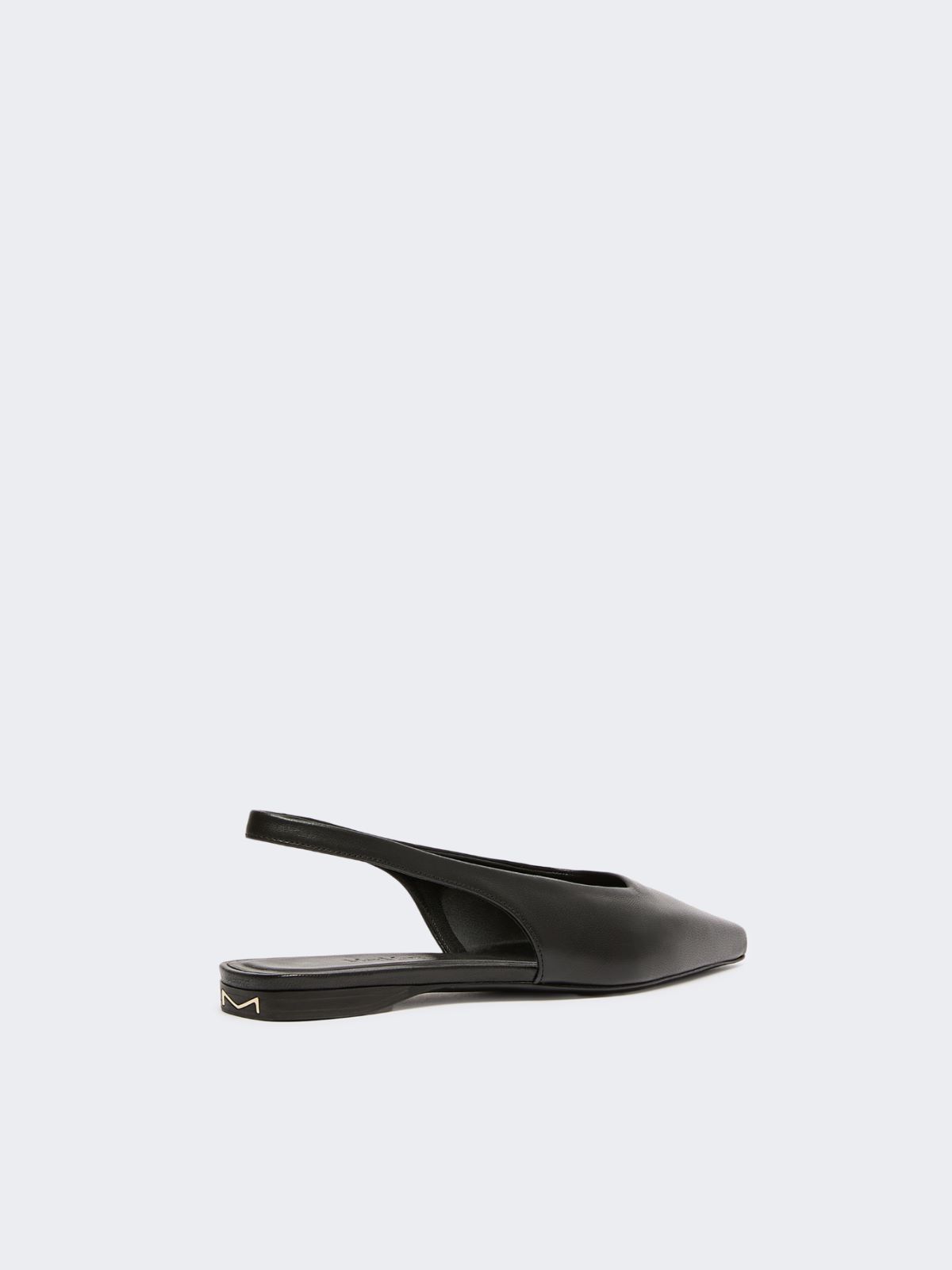 Nappa leather flat slingbacks - BLACK - Max Mara - 3