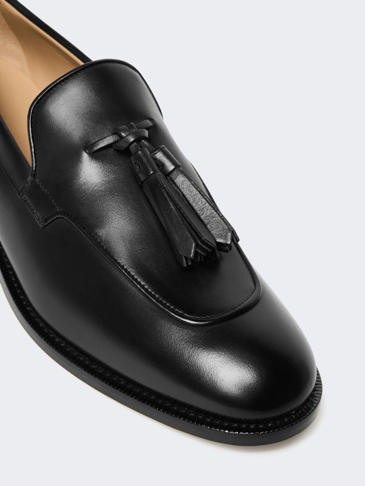 Tasselled leather loafers - BLACK - 3