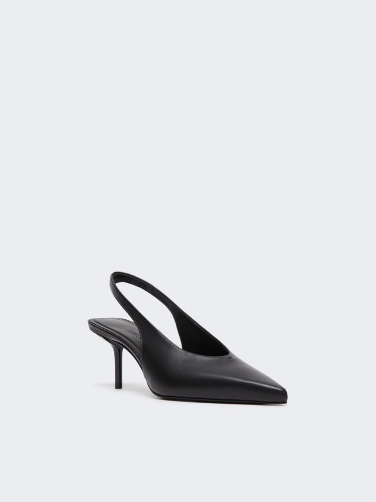 Nappa leather slingbacks - BLACK - 2