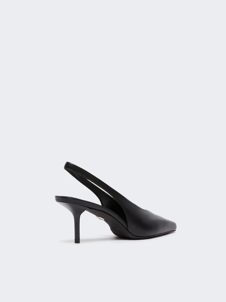 Nappa leather slingbacks - BLACK - Max Mara - 3