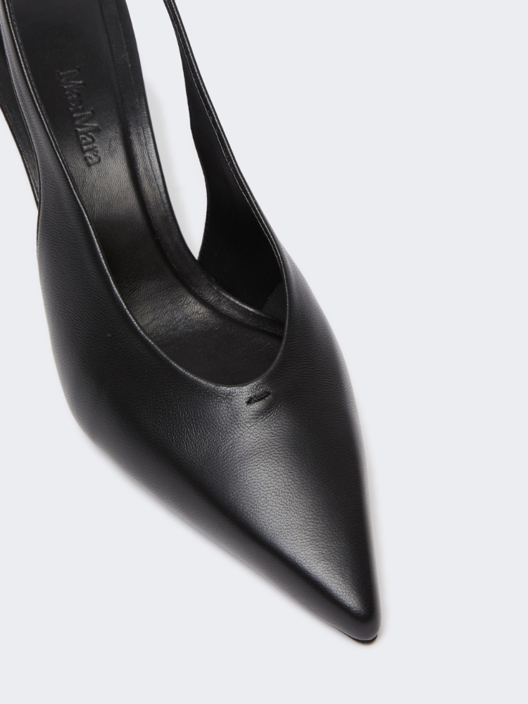Nappa leather slingbacks - BLACK - 3