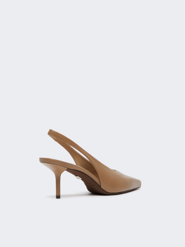 Nappa leather slingbacks - MUD - Max Mara - 3