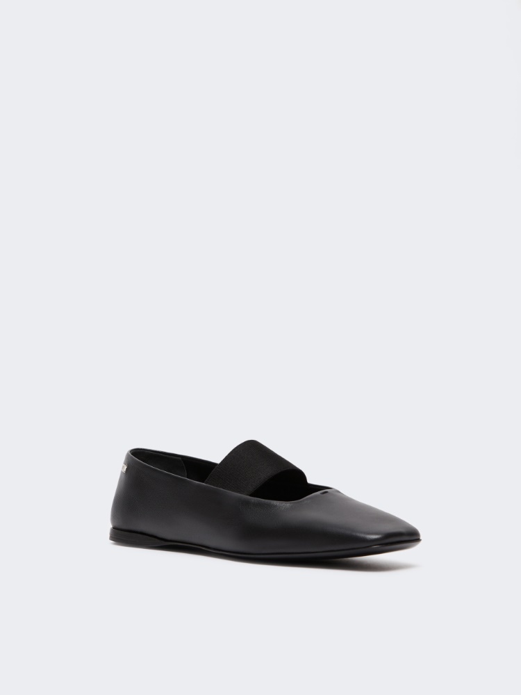 Nappa leather ballet flats - BLACK - 2