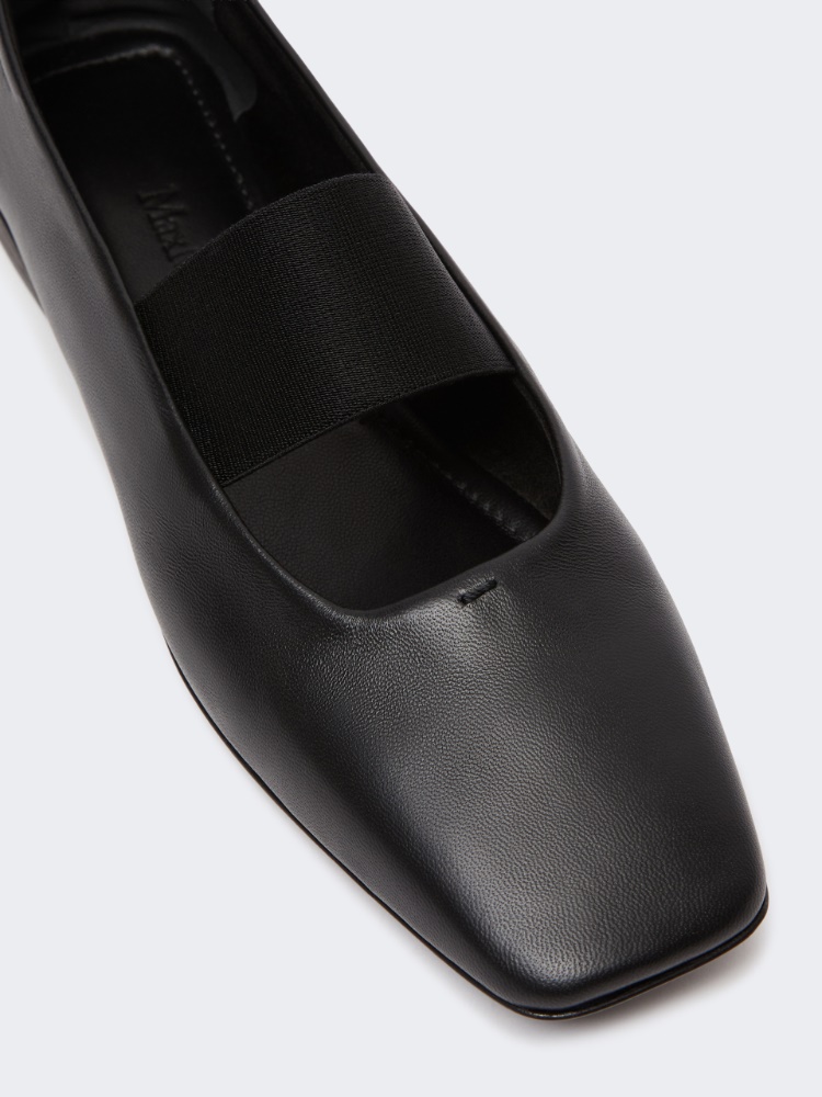 Nappa leather ballet flats - BLACK - 3