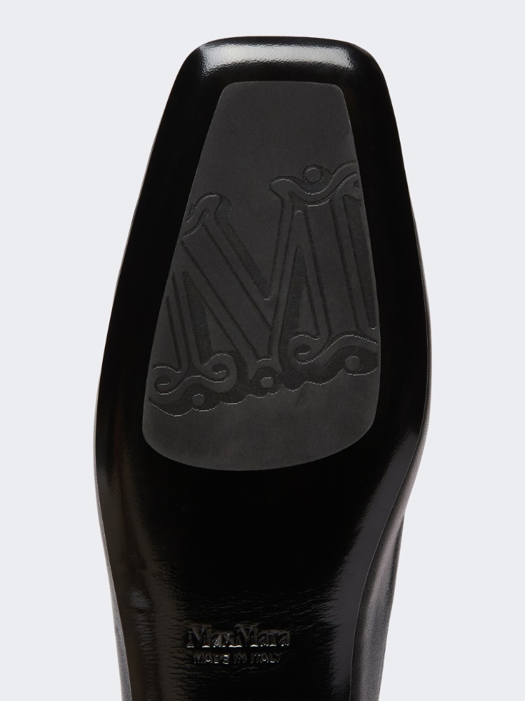 Nappa leather ballet flats - BLACK - 5
