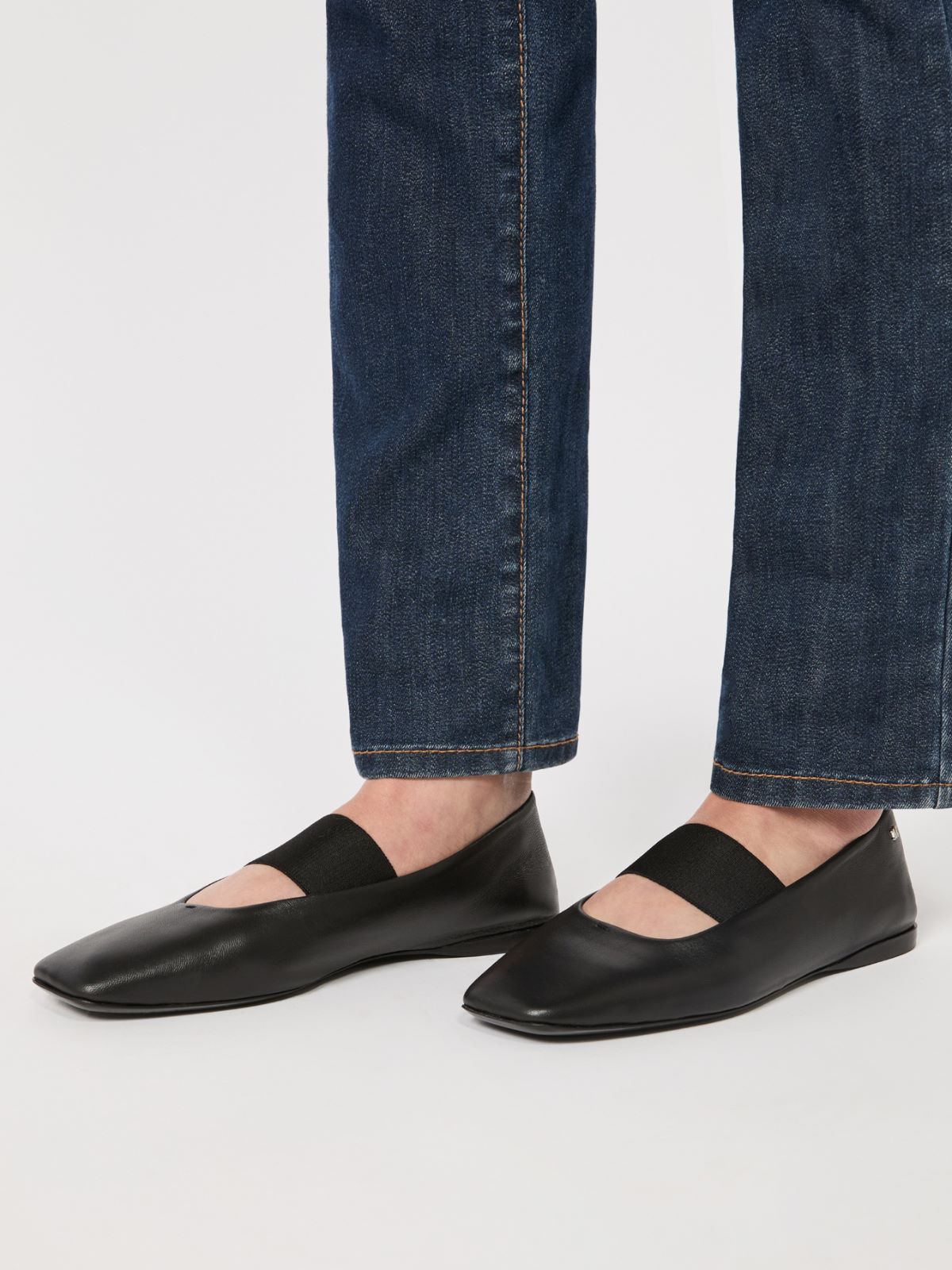 Nappa leather ballet flats + BLACK - Max Mara