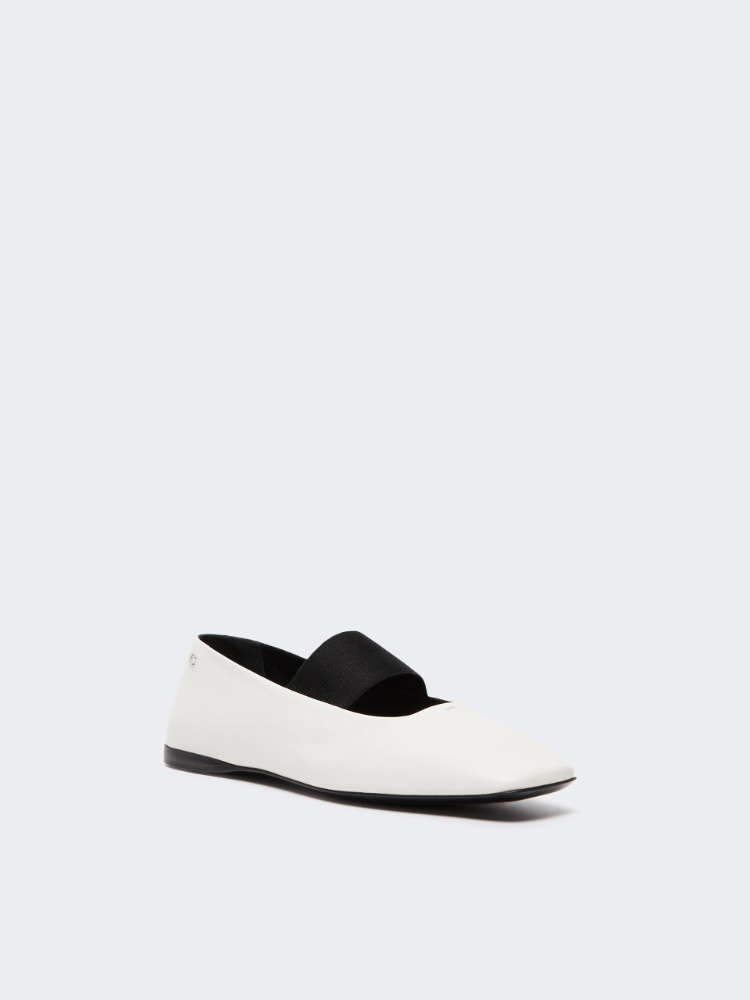 Nappa leather ballet flats - IVORY - 2