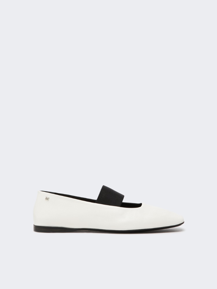 Nappa leather ballet flats - IVORY
