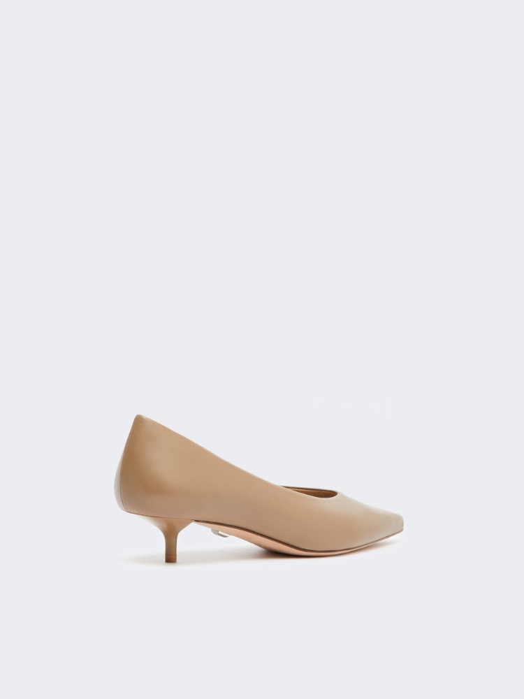 Nappa leather low court shoes - MUD - Max Mara - 3
