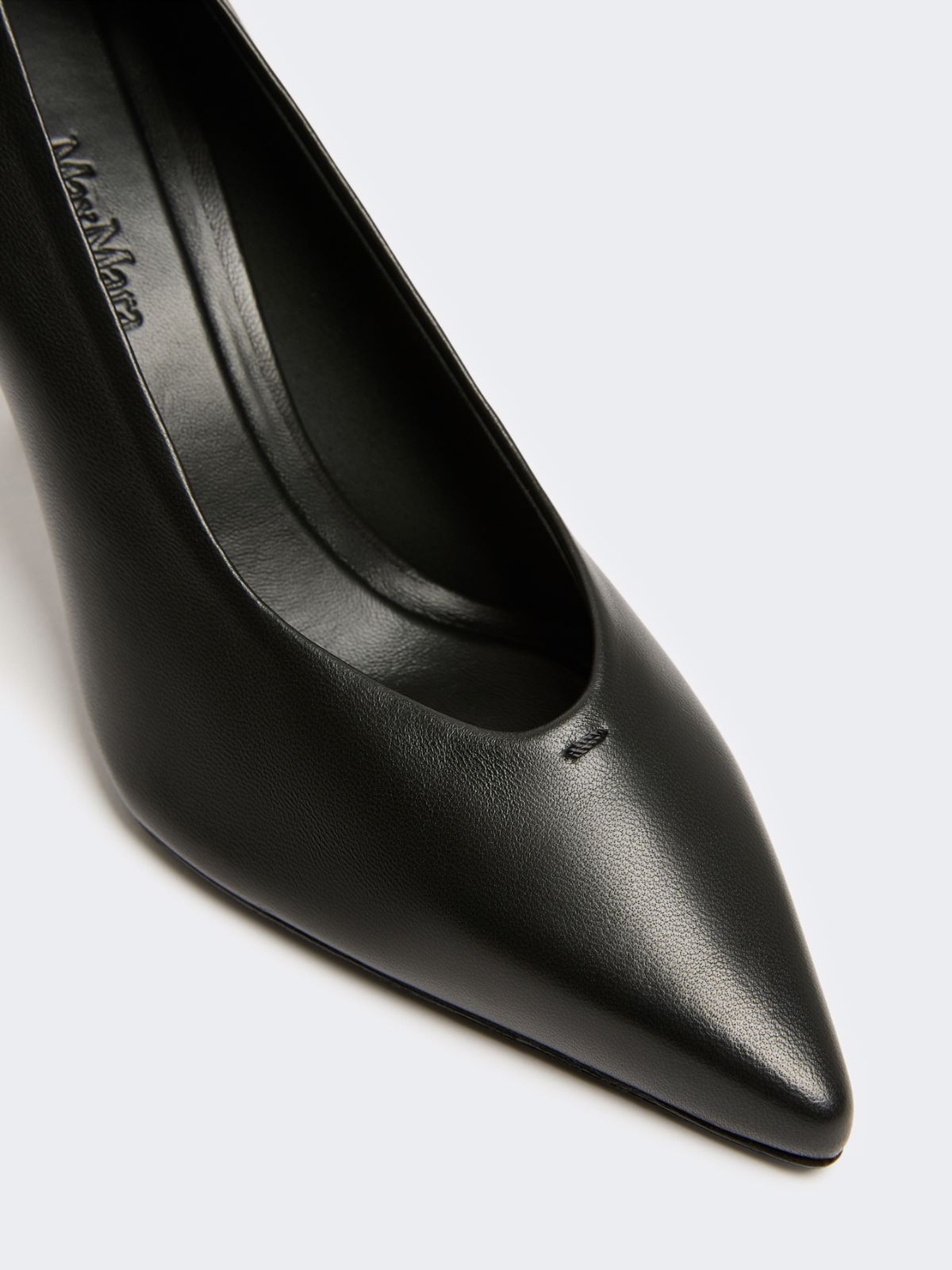 Nappa leather court shoes - BLACK - 3