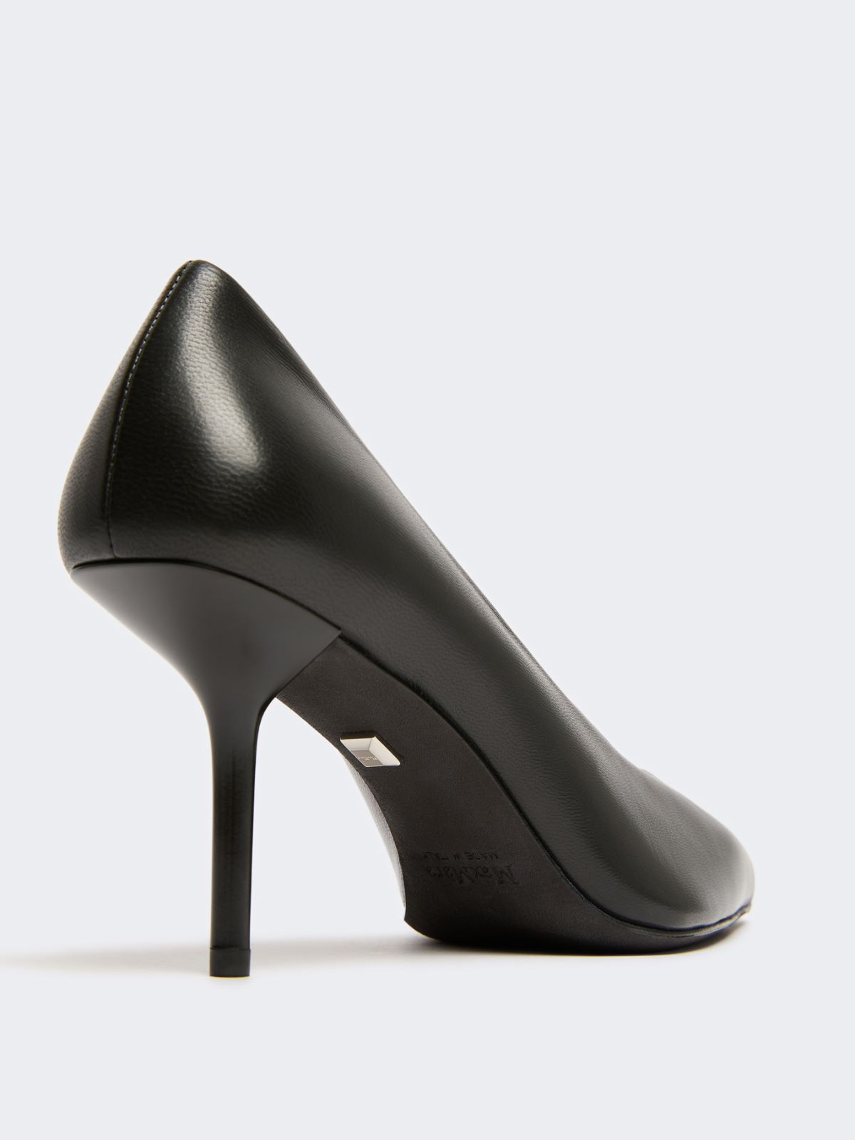 Nappa leather court shoes - BLACK - 4