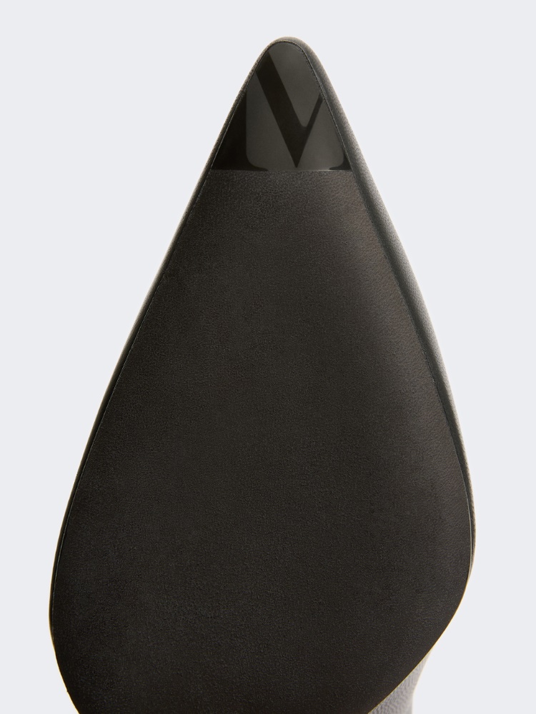 Nappa leather court shoes - BLACK - 5