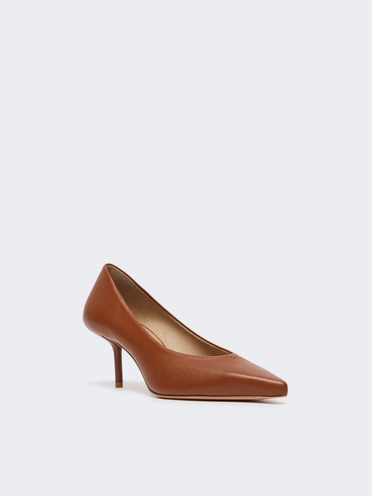 Nappa leather court shoes - TOBACCO - 2