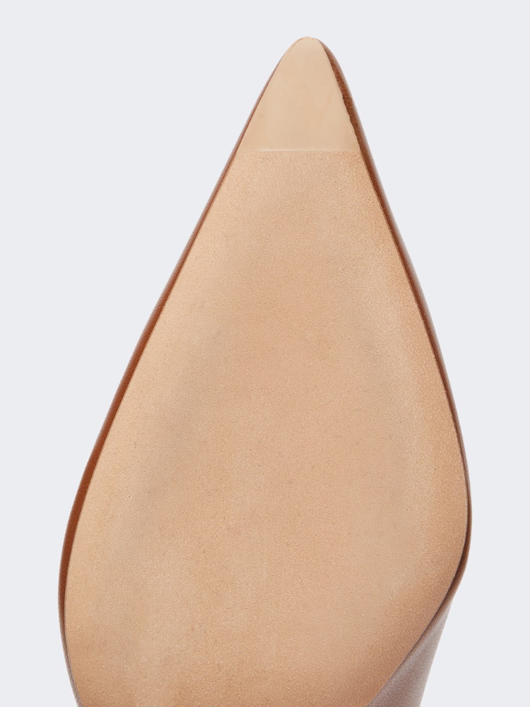 Nappa leather court shoes - TOBACCO - 5