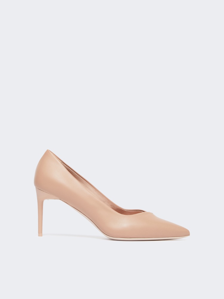 Nappa leather court shoes - POWDER - 1
