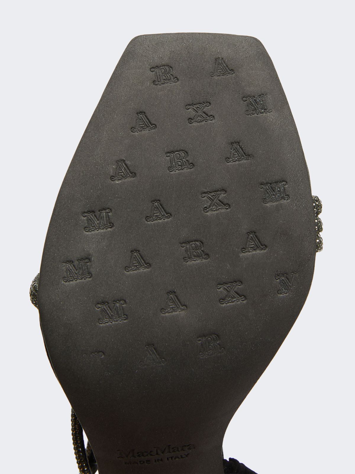 Satin and crystal sandals - BLACK - 4