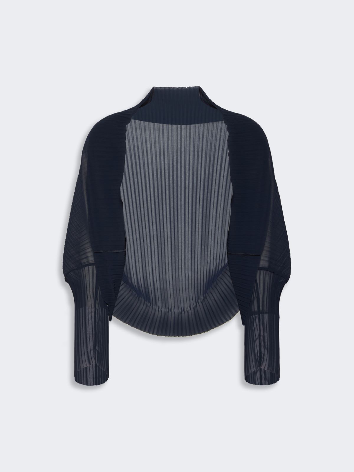 Pleated fabric shrug - MIDNIGHTBLUE - Max Mara - 4