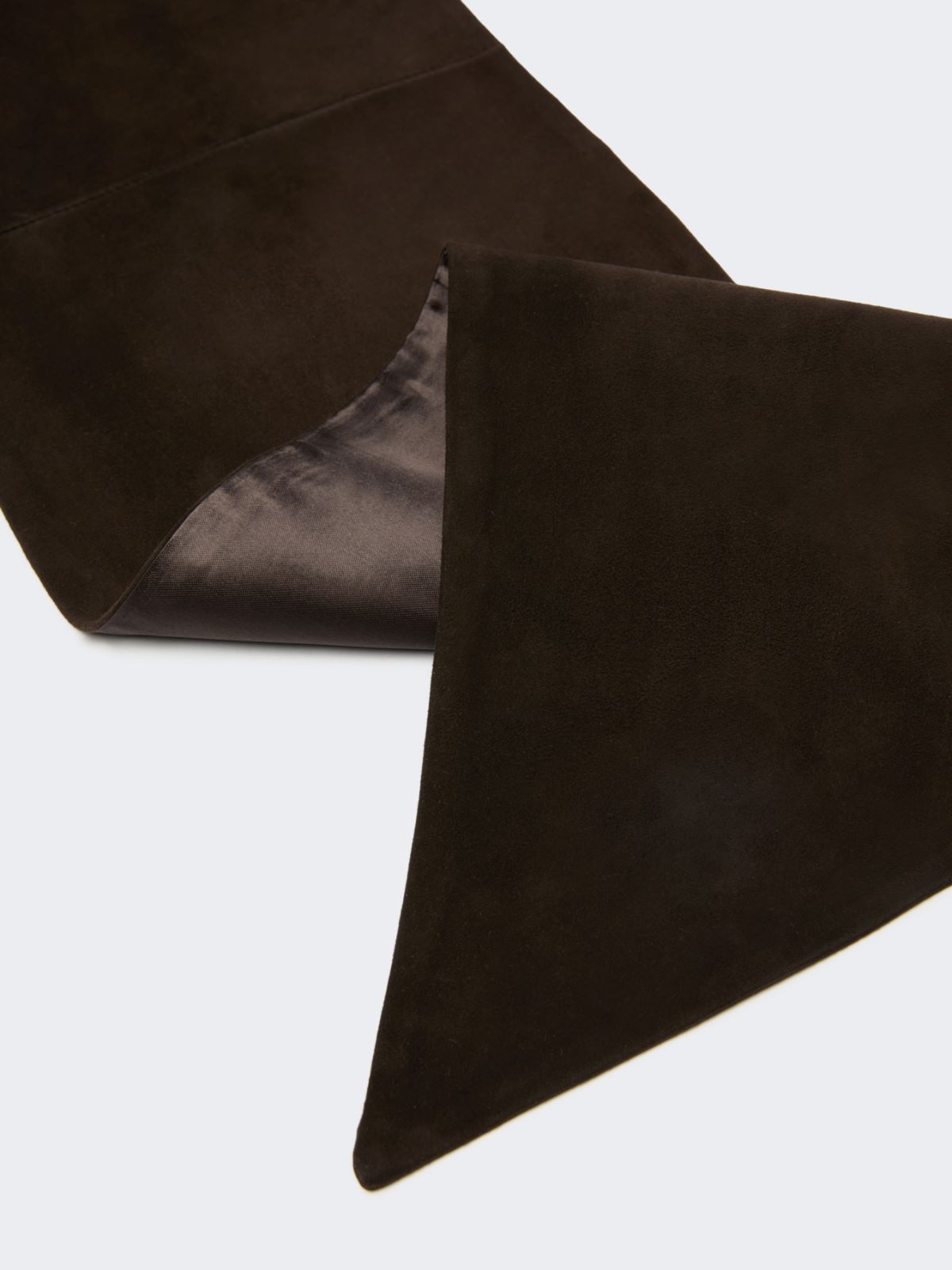 Suede scarf - DARK BROWN - Max Mara - 2