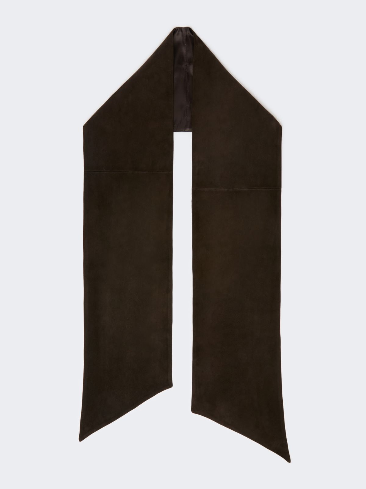 Suede scarf - DARK BROWN - Max Mara