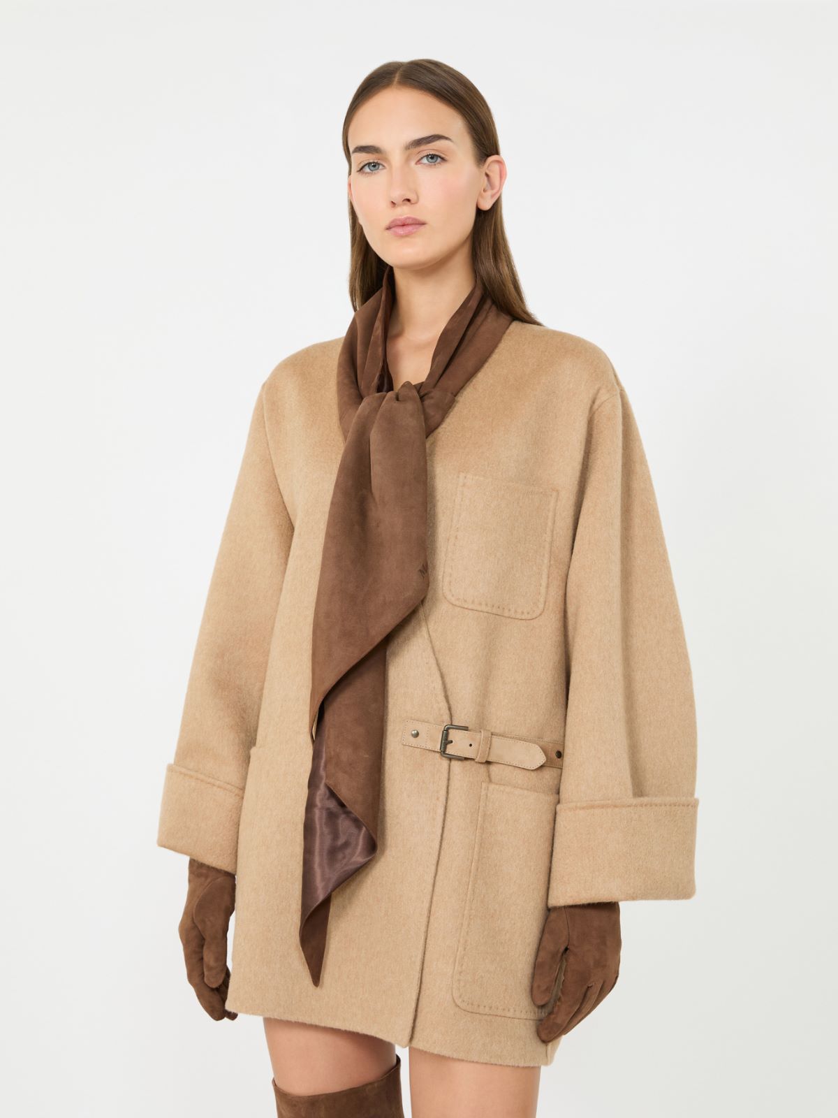 코무네 레더 스카프 - BROWN - Max Mara - 4