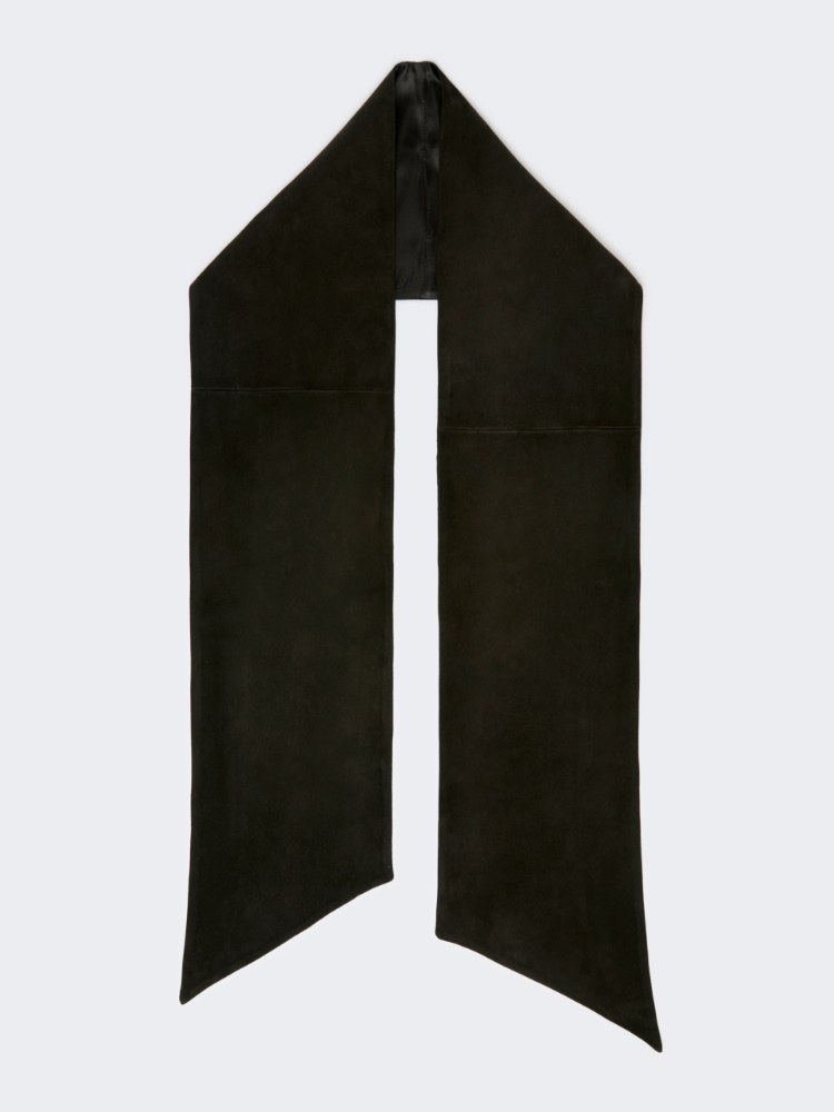 Suede scarf - MEDIUM GREY