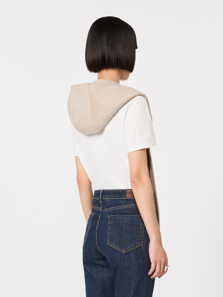Double cashmere broadcloth stole - SAND - 3