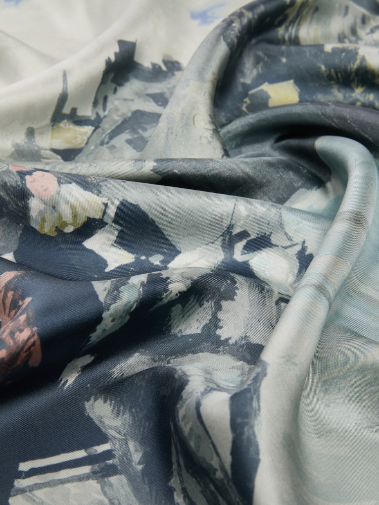 Tuch aus Seidentwill - NACHTBLAU - Max Mara - 3