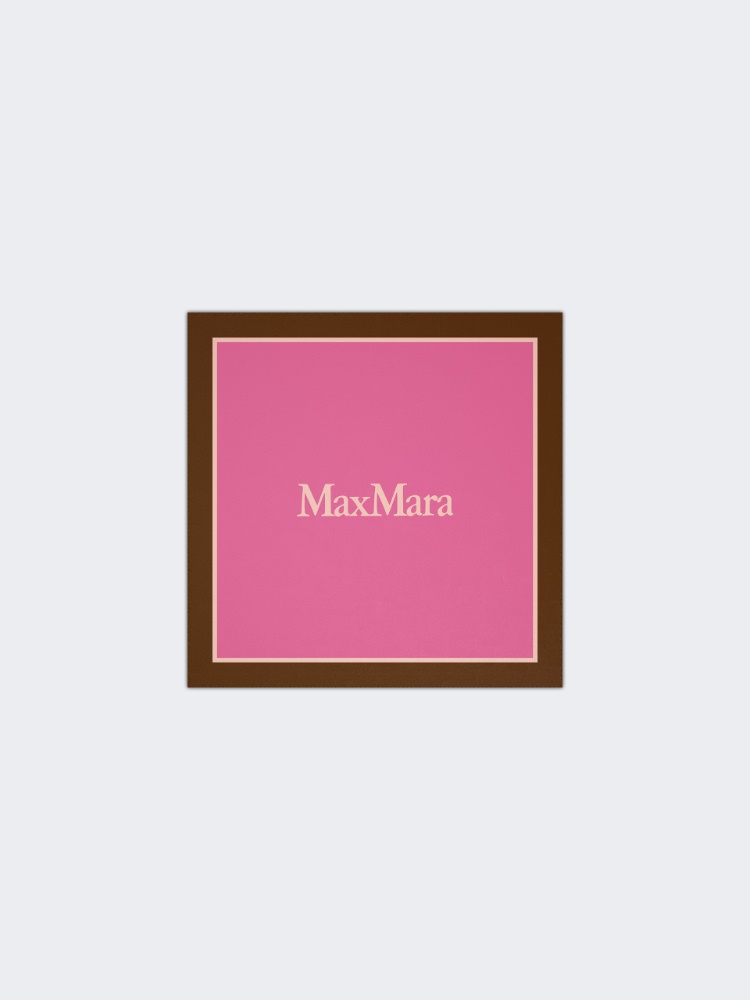 Printed silk pocket square - ANTIQUE ROSE