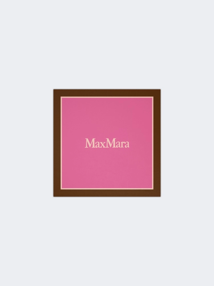 Printed silk pocket square - ANTIQUE ROSE