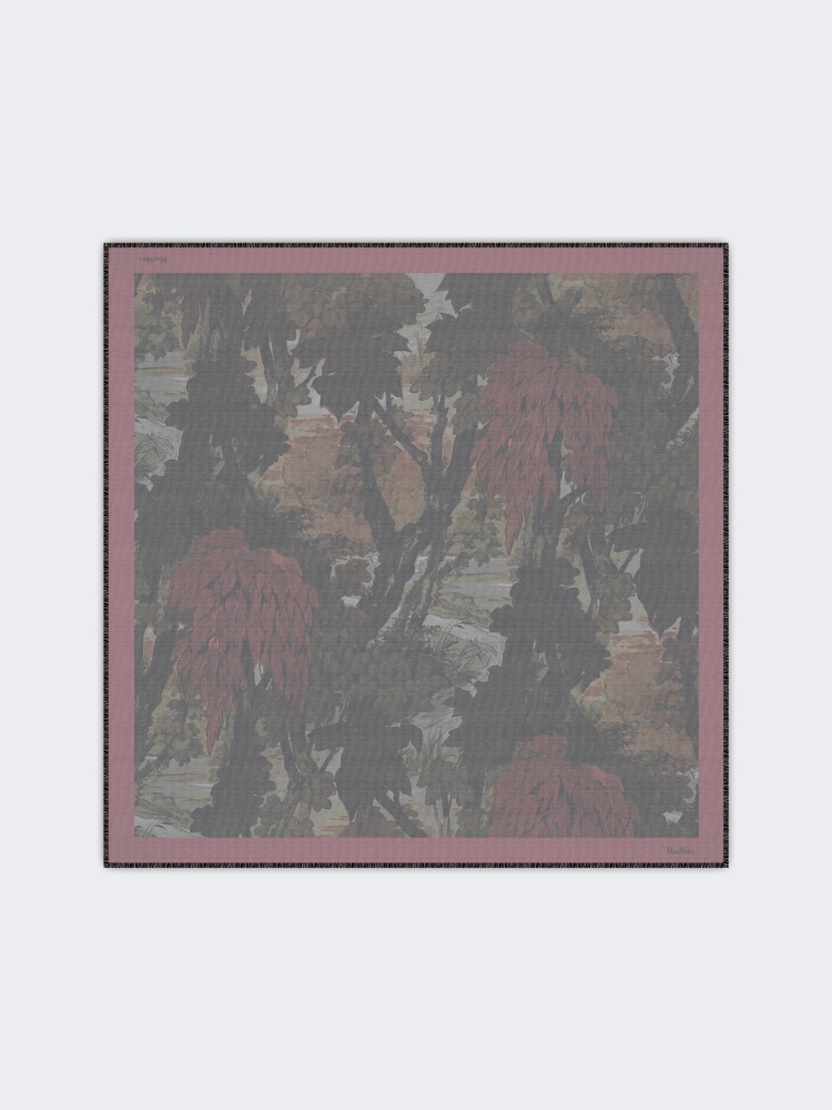 Schal aus Wolle und Seide - ROSA SCHATTIERT