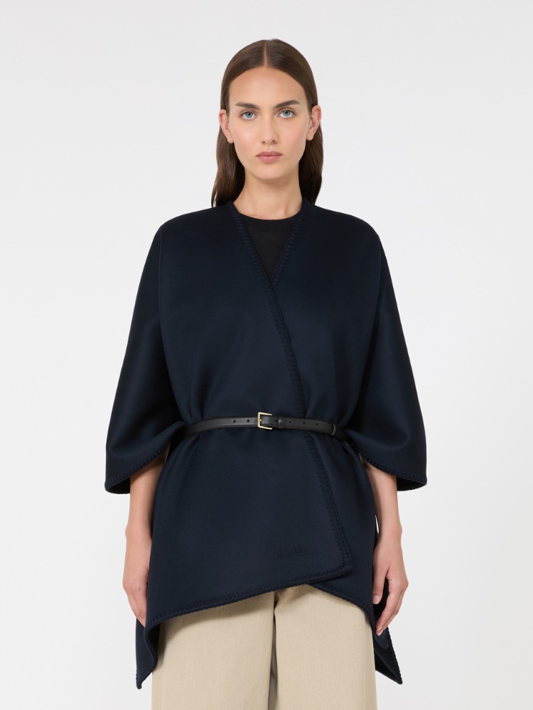 Double wool broadcloth cloak - MIDNIGHTBLUE - Max Mara - 2